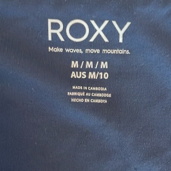 Roxy Mood Indigo Beach Classics High Leg Bottoms and Elongated Triangle Top - Picture 4 of 4